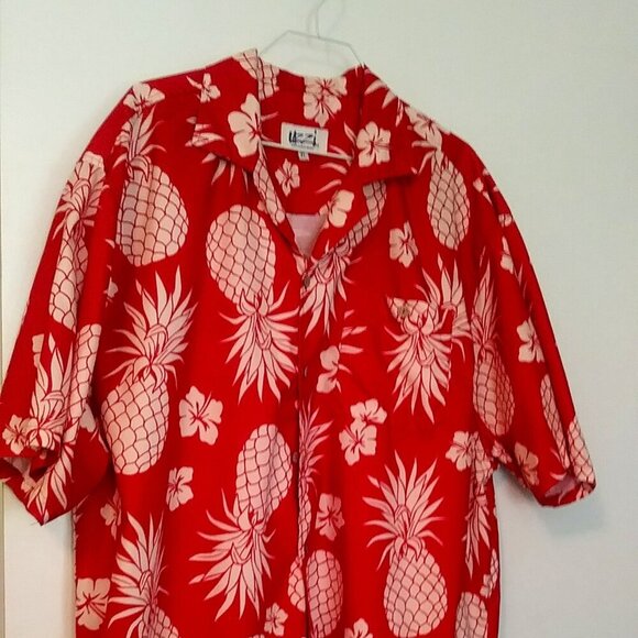 Uzzi Amphibious Gear Men's Hawaiian Shirt  | Surfer shirt | Size XL | Red White - Picture 12 of 14
